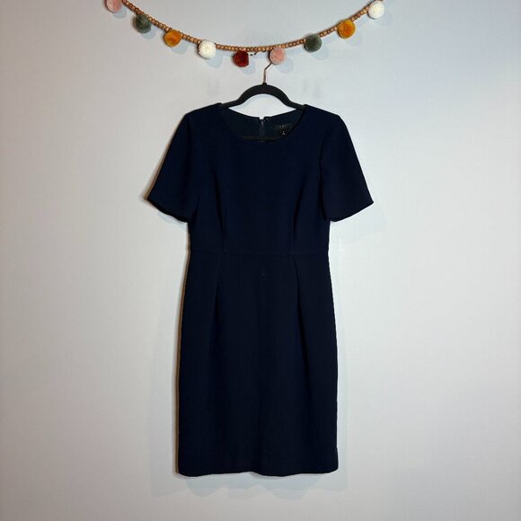 J. Crew navy blue sheath dress - Picture 1 of 5